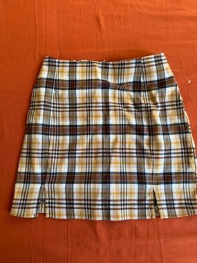 love on a hanger Plaid Pocket Square in Yellow, Brown & White